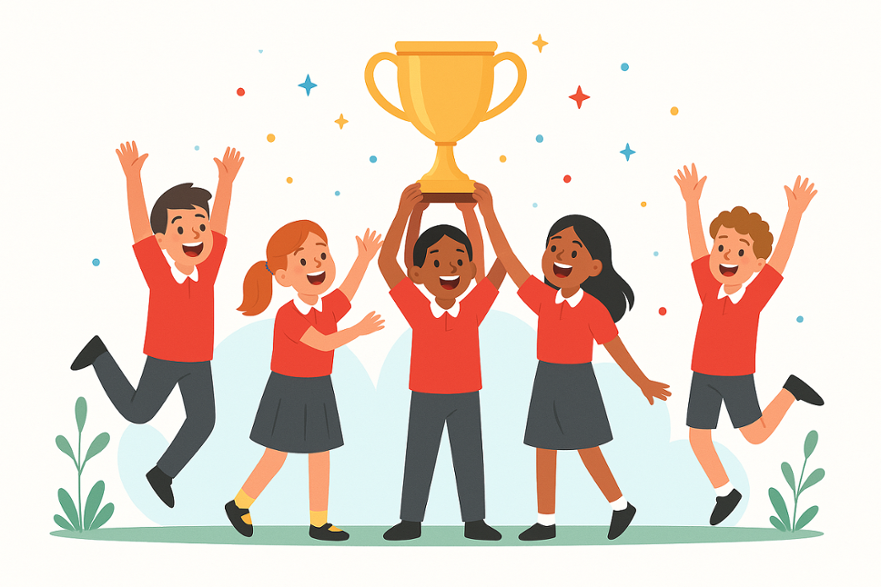 Trophy Children Clip Art